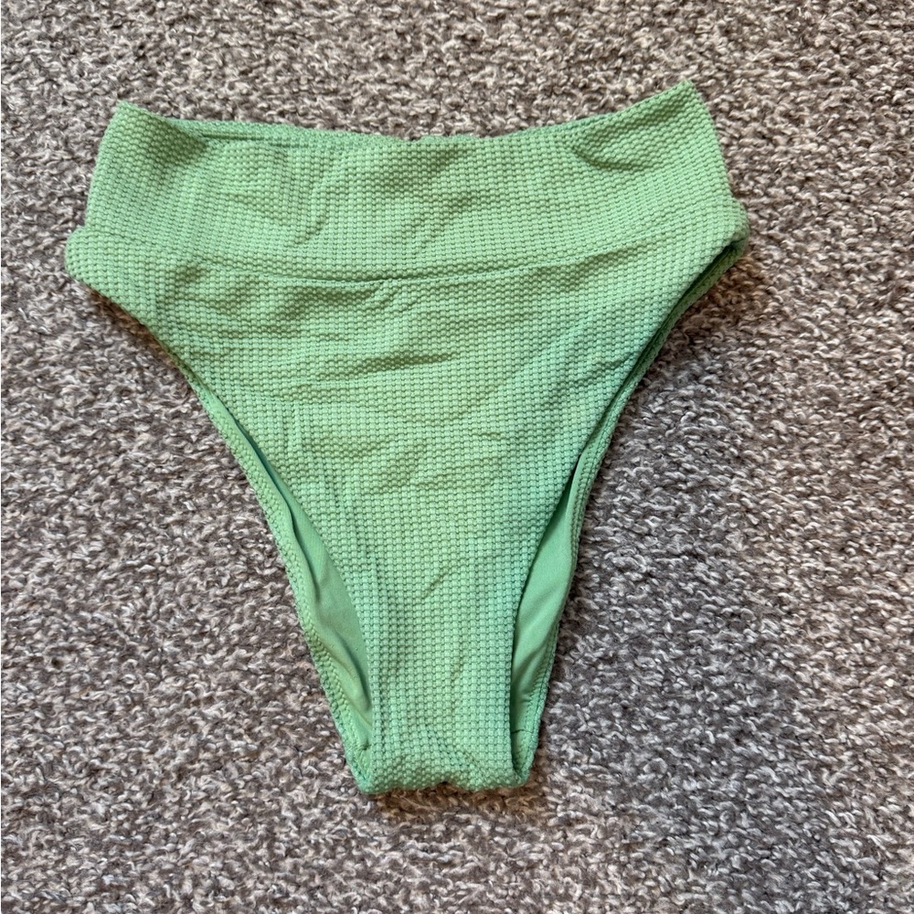 Green High-Waisted Bikini Bottom